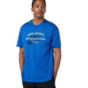 Nike Men’s Sportswear International Graphic T-Shirt Blue Size XXL NEW Logo Tee